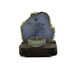 Ik Onkar Mantra Purple Agate Tealight Wooden