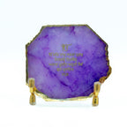 Ik Onkar Mantra Pink Agate Metal Showpeice