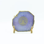 Budha Tree Purple Agate Metal Showpeice
