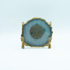 Budha Tree Turquoise Agate Metal Showpeice