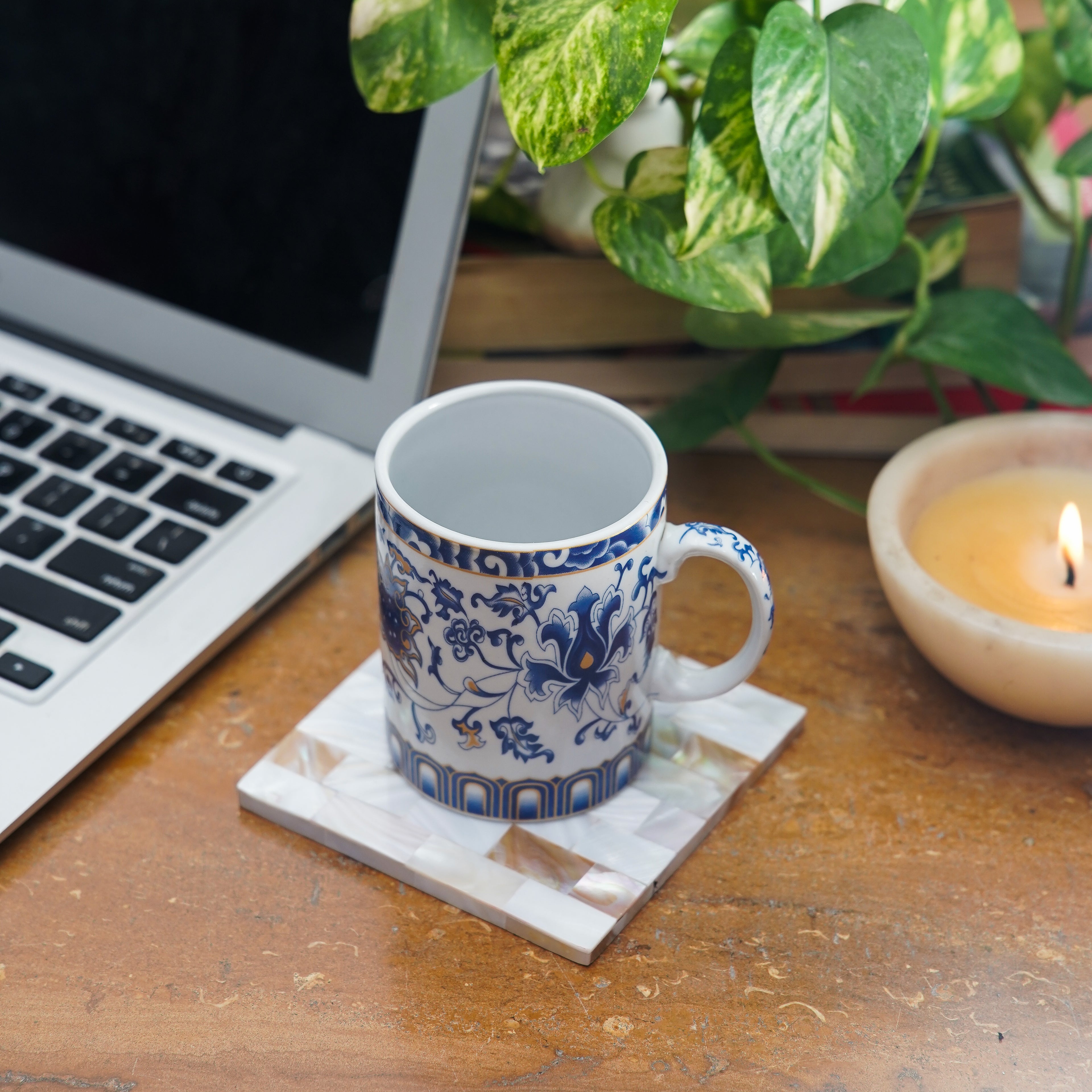 Mother of Pearl Square Coaster