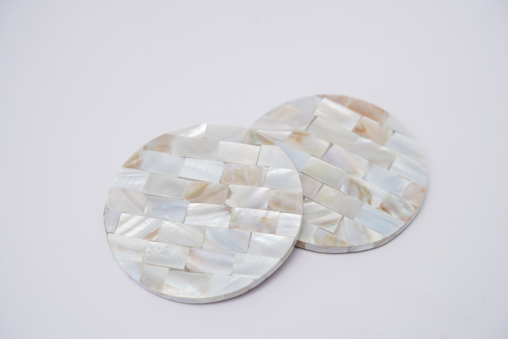 Mother of Pearl Square Coaster