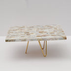Mother of Pearl Rectanguler Cake Stand with Metal Base 10 x 8-Inch