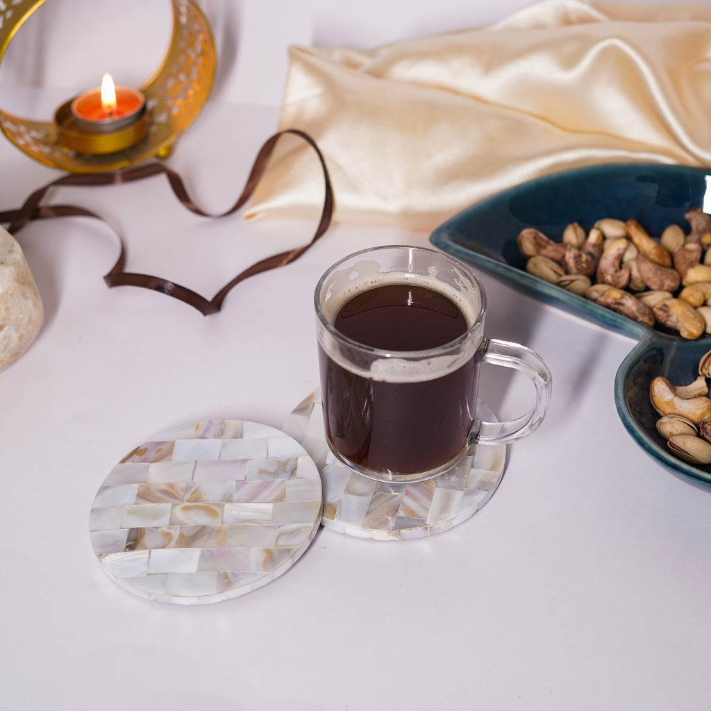Mother of Pearl Square Coaster