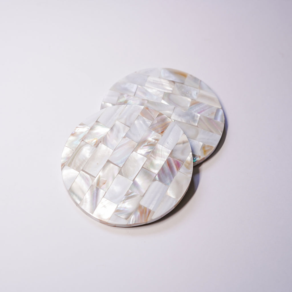 Mother of Pearl Square Coaster