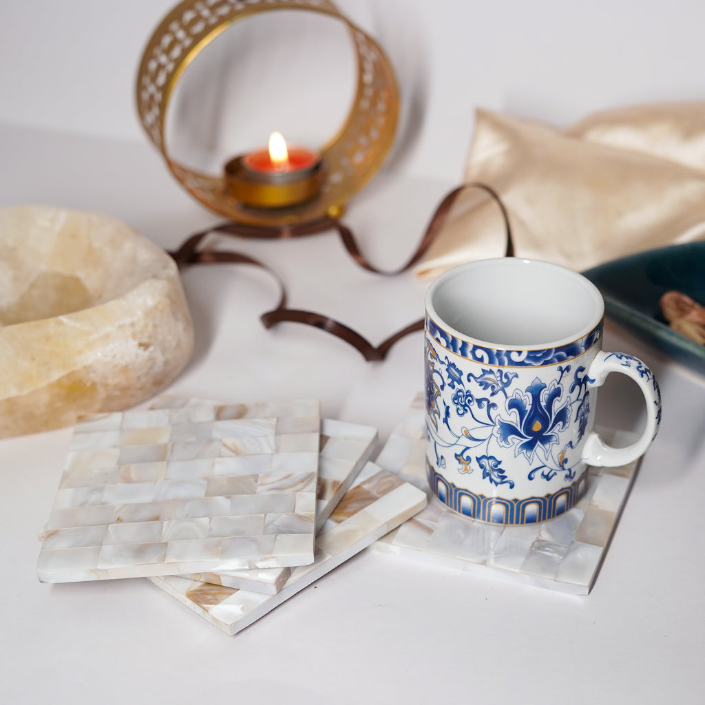 Mother of Pearl Round Coaster