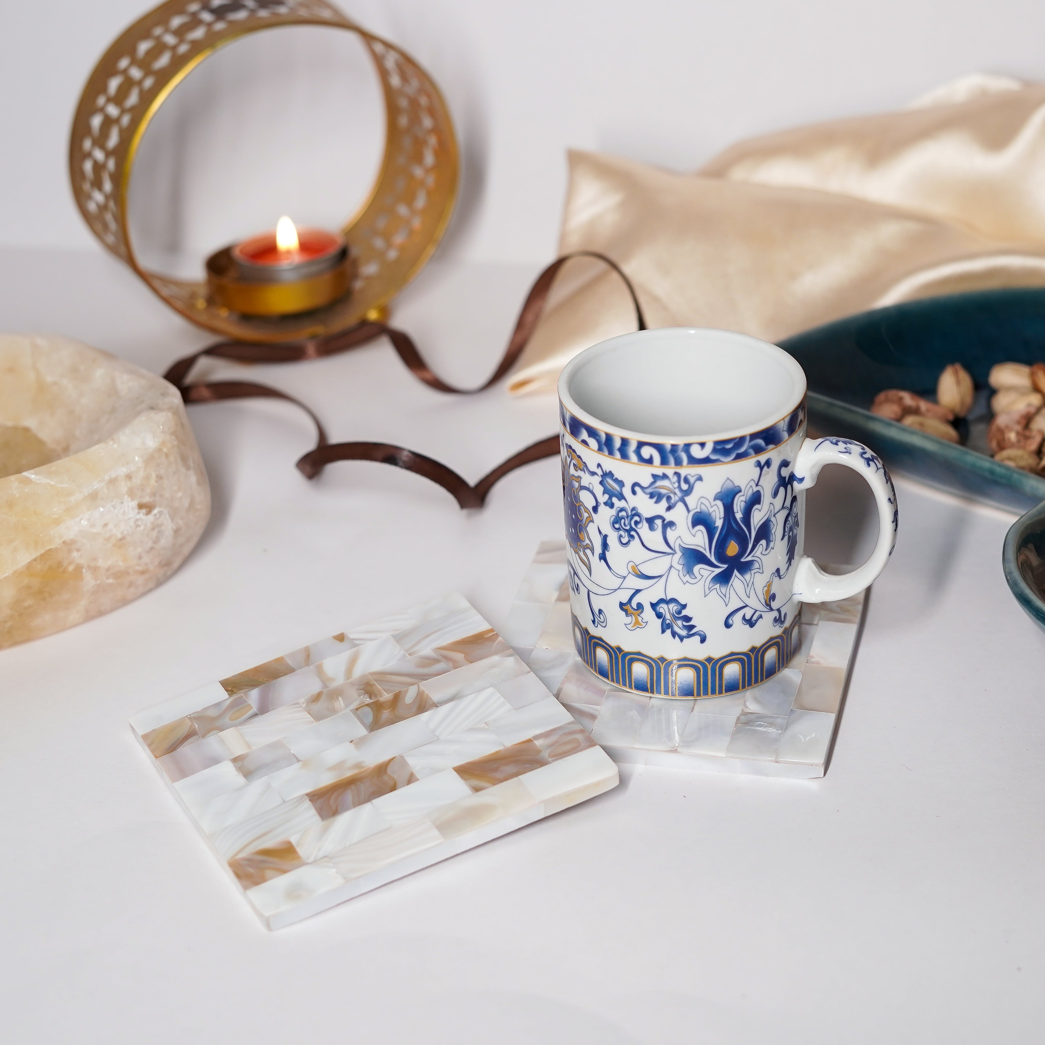 Mother of Pearl Square Coaster