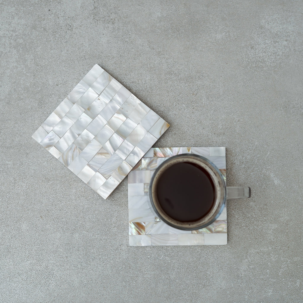 Mother of Pearl Square Coaster