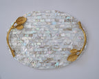 Mother of Pearl Serving Tray with Handles
