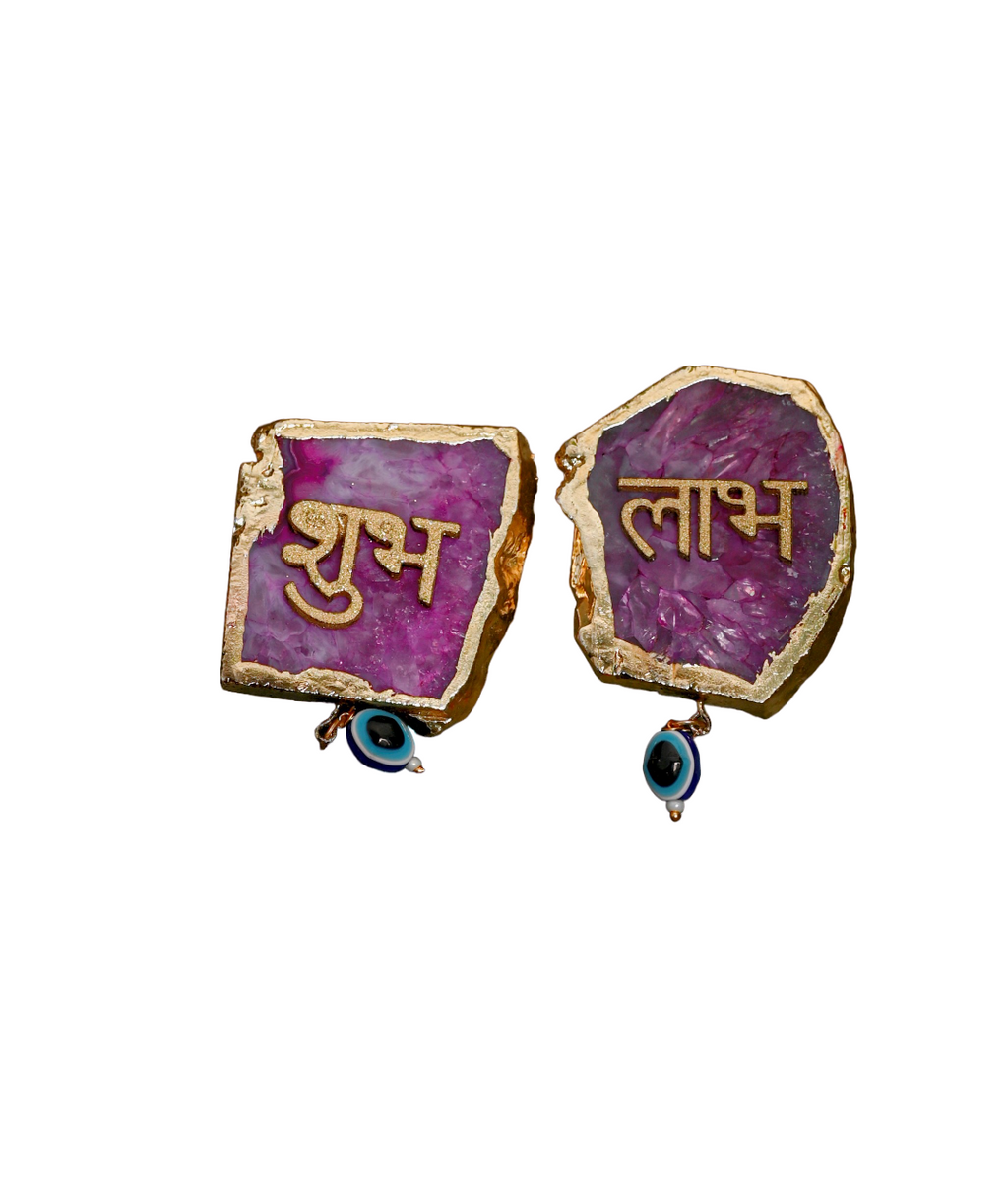 Pink Agate Shubh Labh