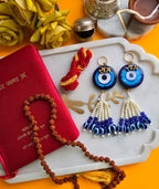 Blue Pottery Evil Eye Ram Door Hangings