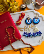 Blue Pottery Evil Eye Ram Door Hangings