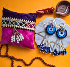 Blue Pottery Evil Eye Ram Door Hangings