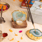 Agate Gayatri Mantra Tealight and Incense Holder Hamper