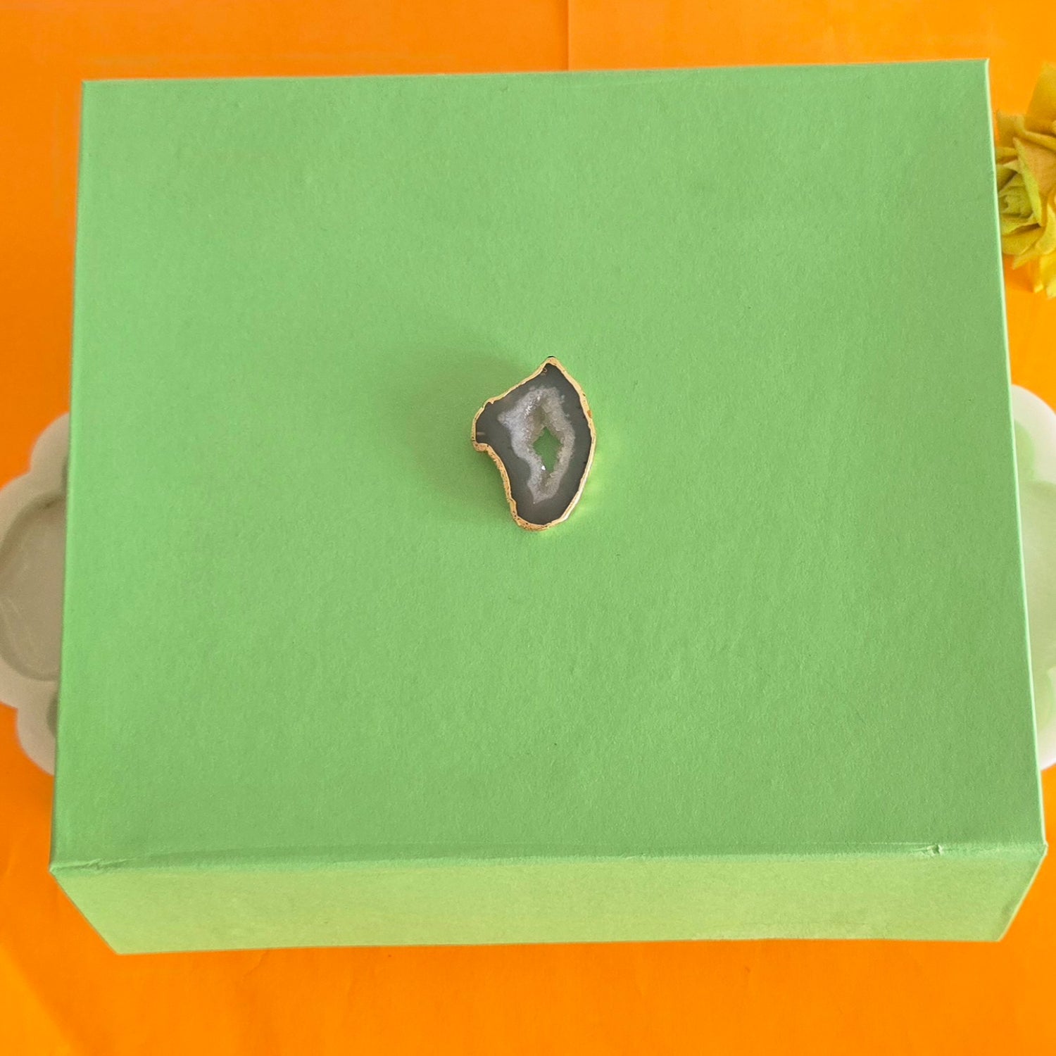 Marble Squre Pooja Platter , Marble TeaLight , Brass Lotus Diya and Blue Pottery Door Hangings