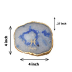 Agate Zodiac Coaster Pisces-Blue