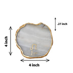 Agate Zodiac Coaster Leo-Natural White