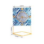 Blue Zebra Desktop Clock(Square)