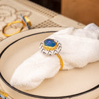 Black and White Napkin Rings Set Of 6