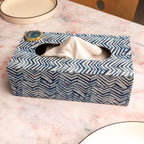Blue Zebra Tissue Box