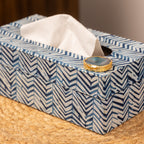 Blue Zebra Tissue Box