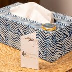 Blue Zebra Tissue Box