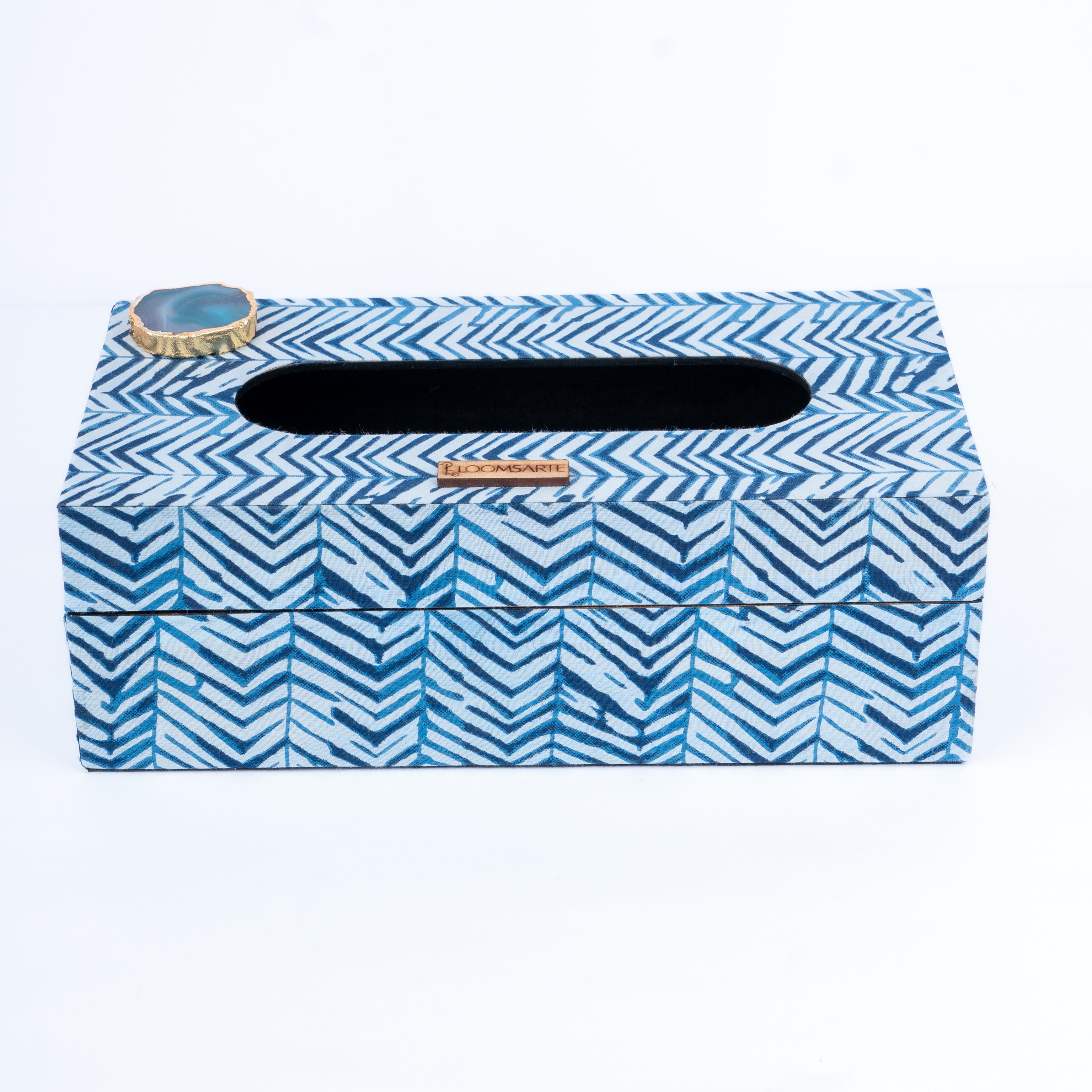 Blue Zebra Tissue Box