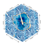 Blue Zebra Wall Clock(Hexagon)
