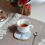 Agate Zodiac Coaster Gemini-Natural White