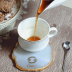 Agate Zodiac Coaster Cancer-Natural White