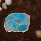 Agate Zodiac Coaster Taurus-Turquoise