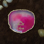 Agate Zodiac Coaster Libra-Pink
