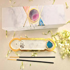 White Marble Guruji Agarbatti Stand