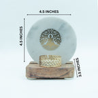 Budha Tree Marble Tealight Wooden