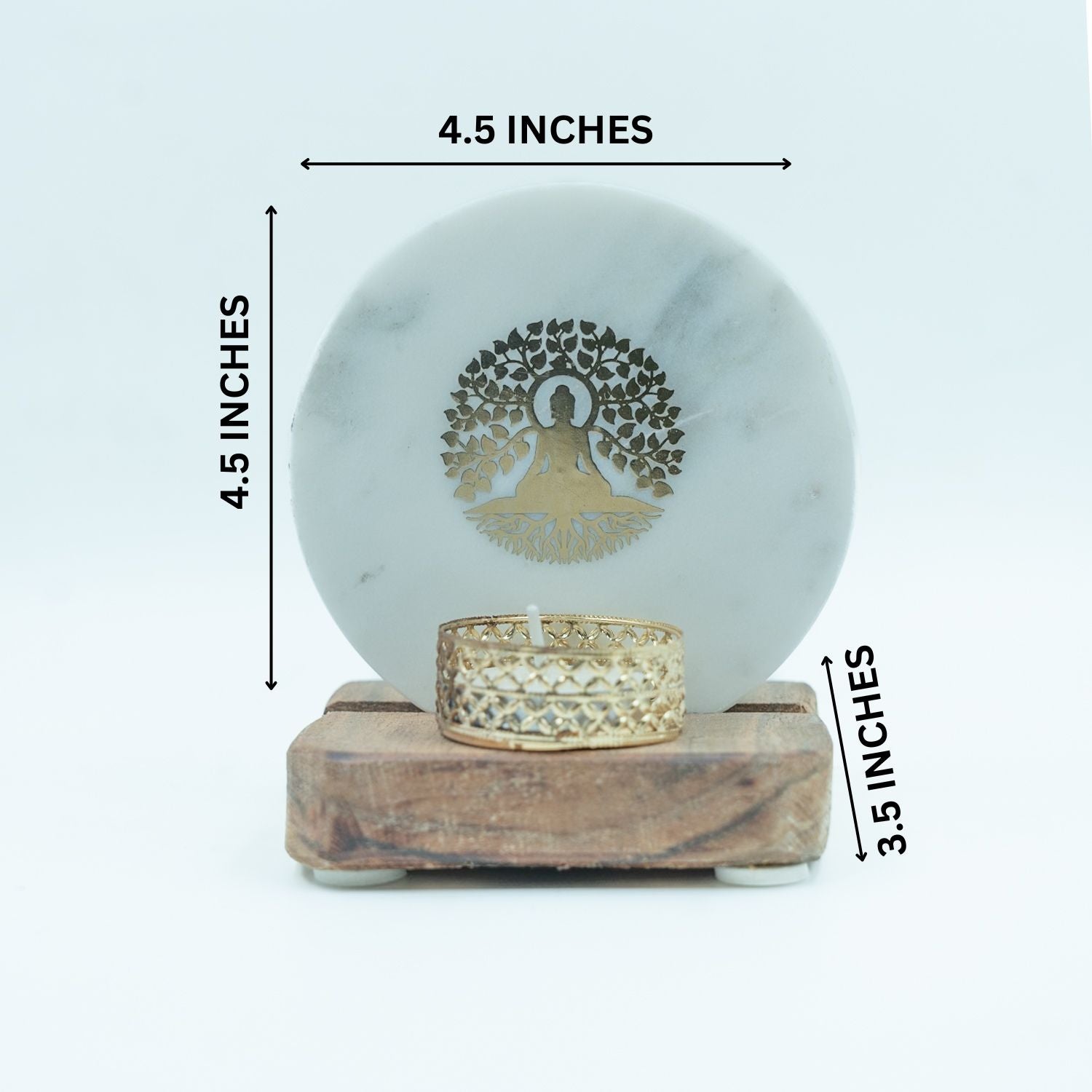 Budha Tree Marble Tealight Wooden
