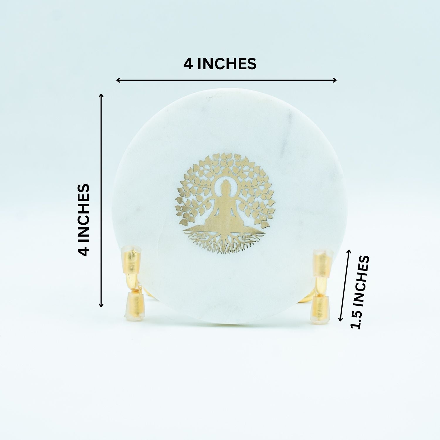 Budha Tree Marble Metal Showpeice