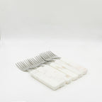 Metal Fork Spoons with Marble Handle Set of 6