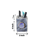 Grey Marble with Agate Pen stand- Blue