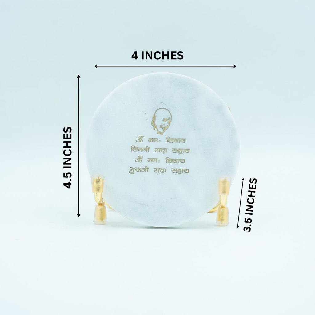 Guru Ji Mantra Marble Metal Showpeice