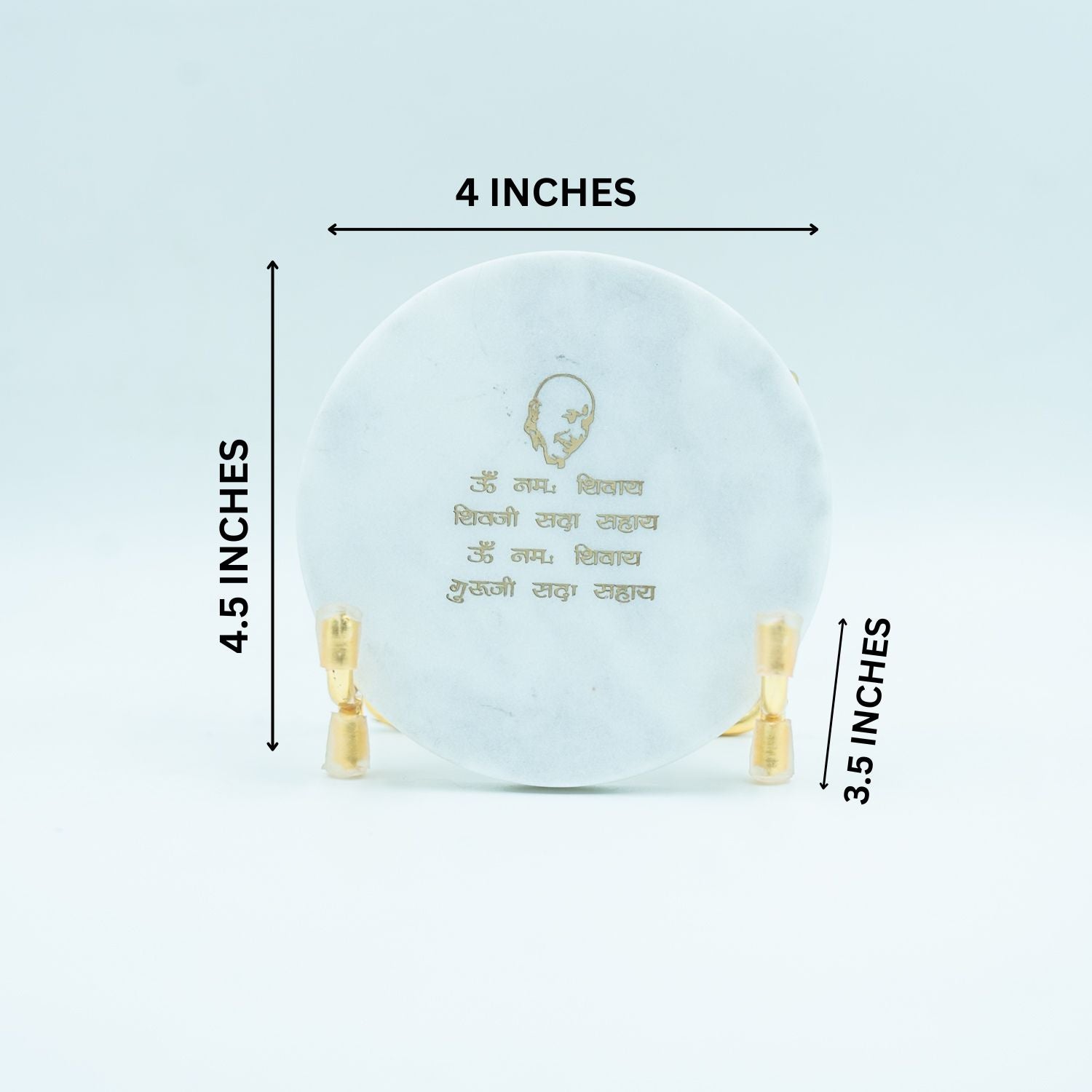 Guru Ji Mantra Marble Metal Showpeice