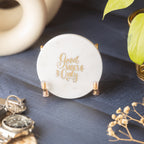 Good Vibes Marble Metal Showpeice