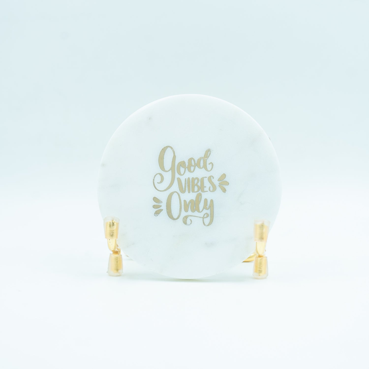 Good Vibes Marble Metal Showpeice