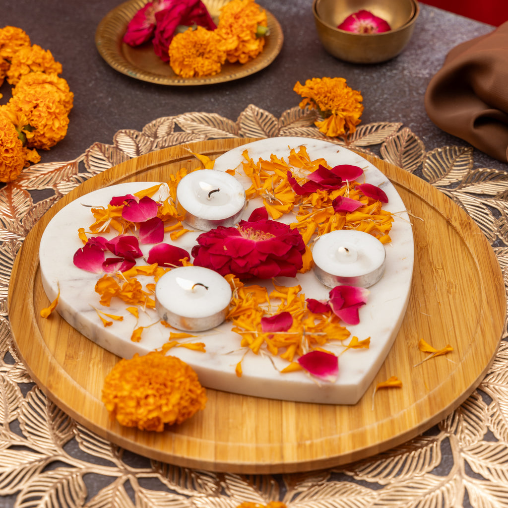 Heart Shape Marble Platter