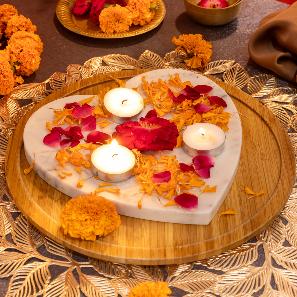 Heart Shape Marble Platter