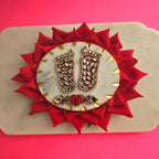 Flower Shape Marble Laxmi Charan Paduka