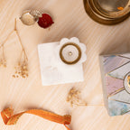 Marble OM Chowki with Marble Diya