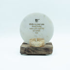 Ik Onkar Mantra Marble Tealight Wooden