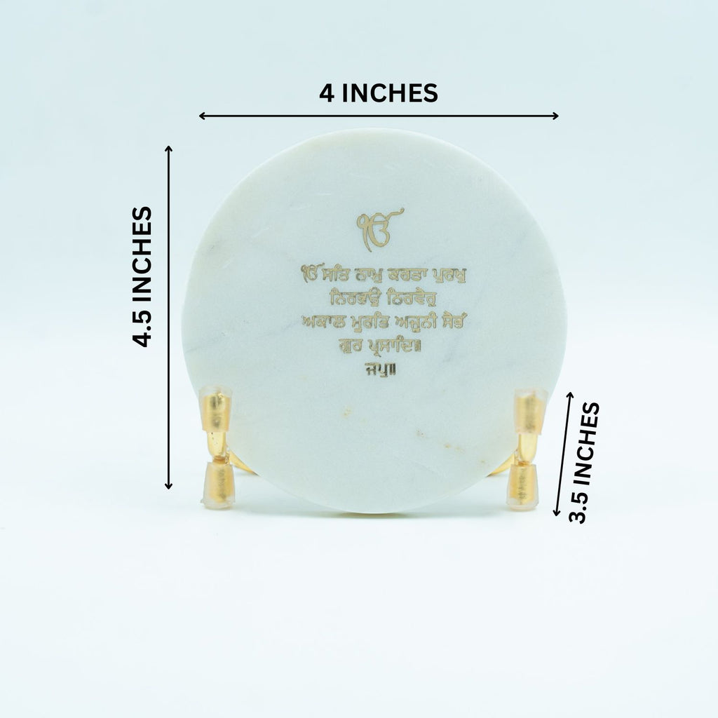 Ik Onkar Mantra Marble Metal Showpeice