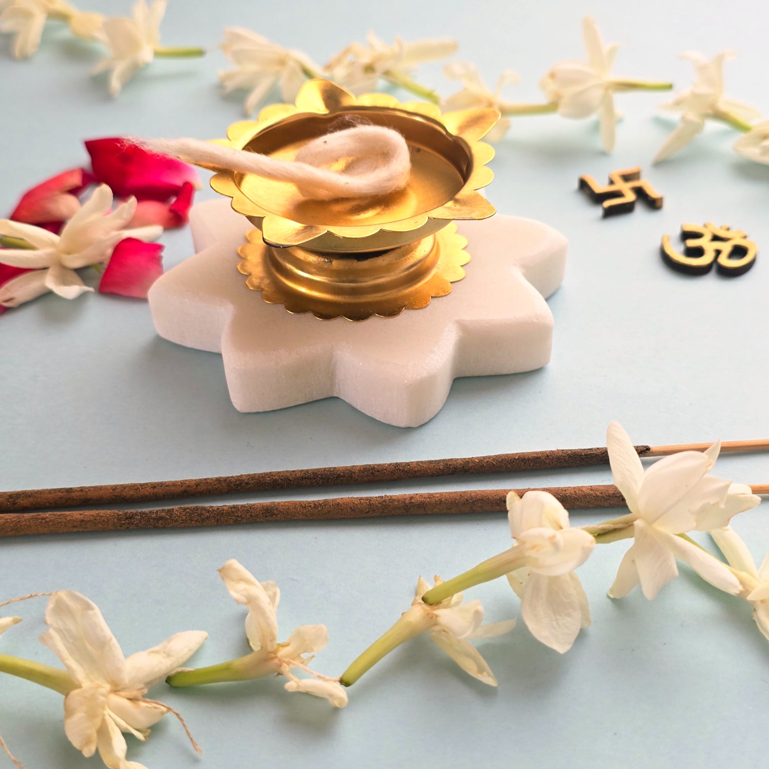 Marble Star Shape Diya