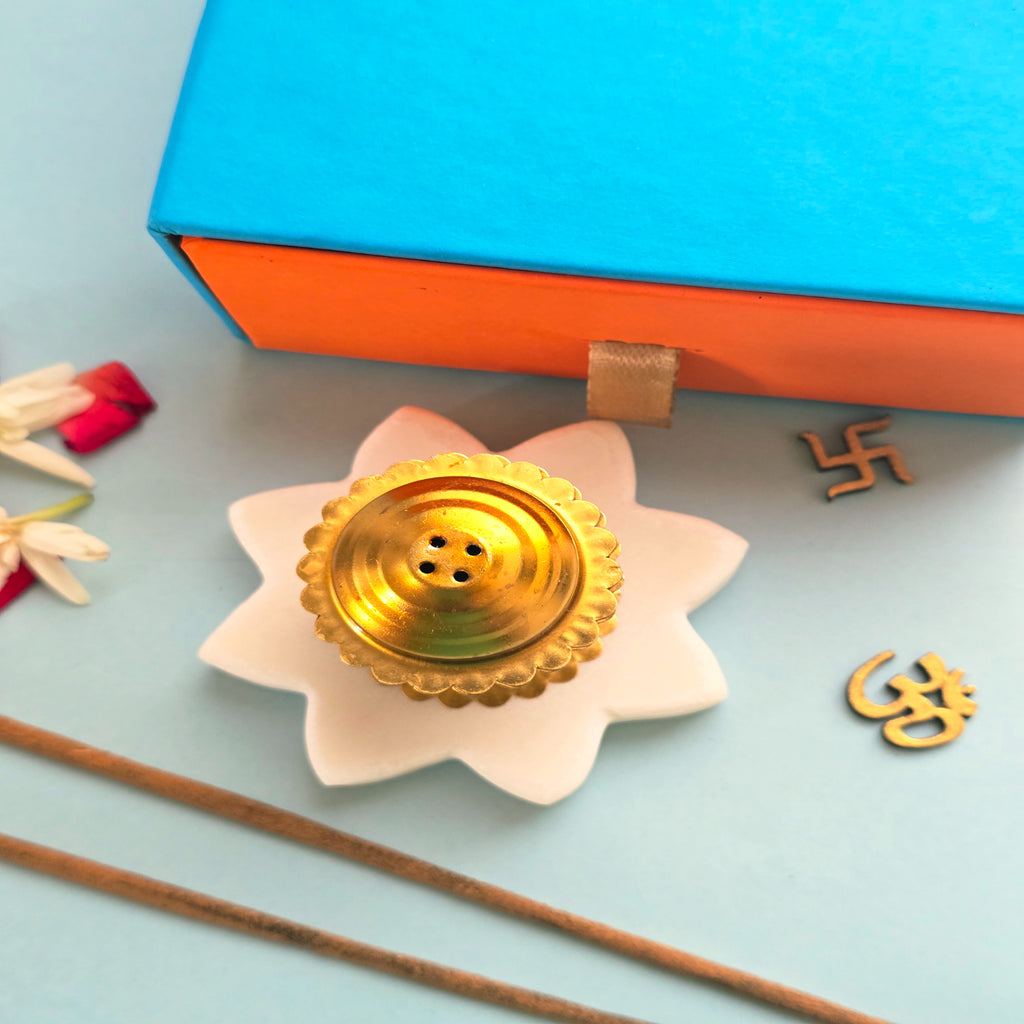 Marble Star Shape Incense Holder